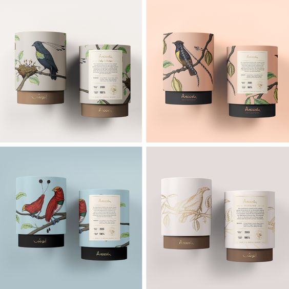 Custom Printing Biodegradable Cylinder Food Paper Cardboard Premium Tea Canister Bags Tube Box Packaging for Loose Tea Package