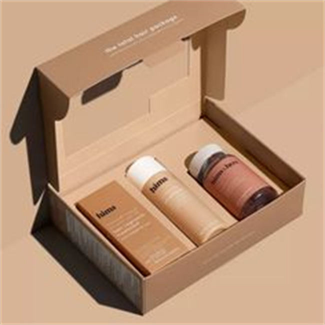 Custom Luxury Skincare Kit Kraft Packaging Set with Organic Face Serum Sponge Liner Beauty Products Gift for SkinCare Lovers