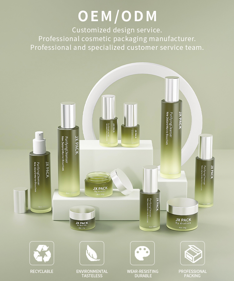 Glass lotion bottle design details