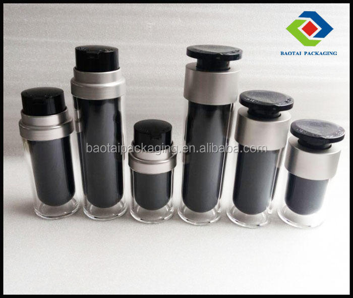Double Wall Airless Bottle Luxury Cosmetic Packaging with Airless Pump