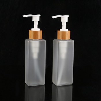 Premium Frosted Glass Plastic Pump Lotion &amp; Shampoo Bottles 120ml PET Organic Cosmetic Packaging Bottle