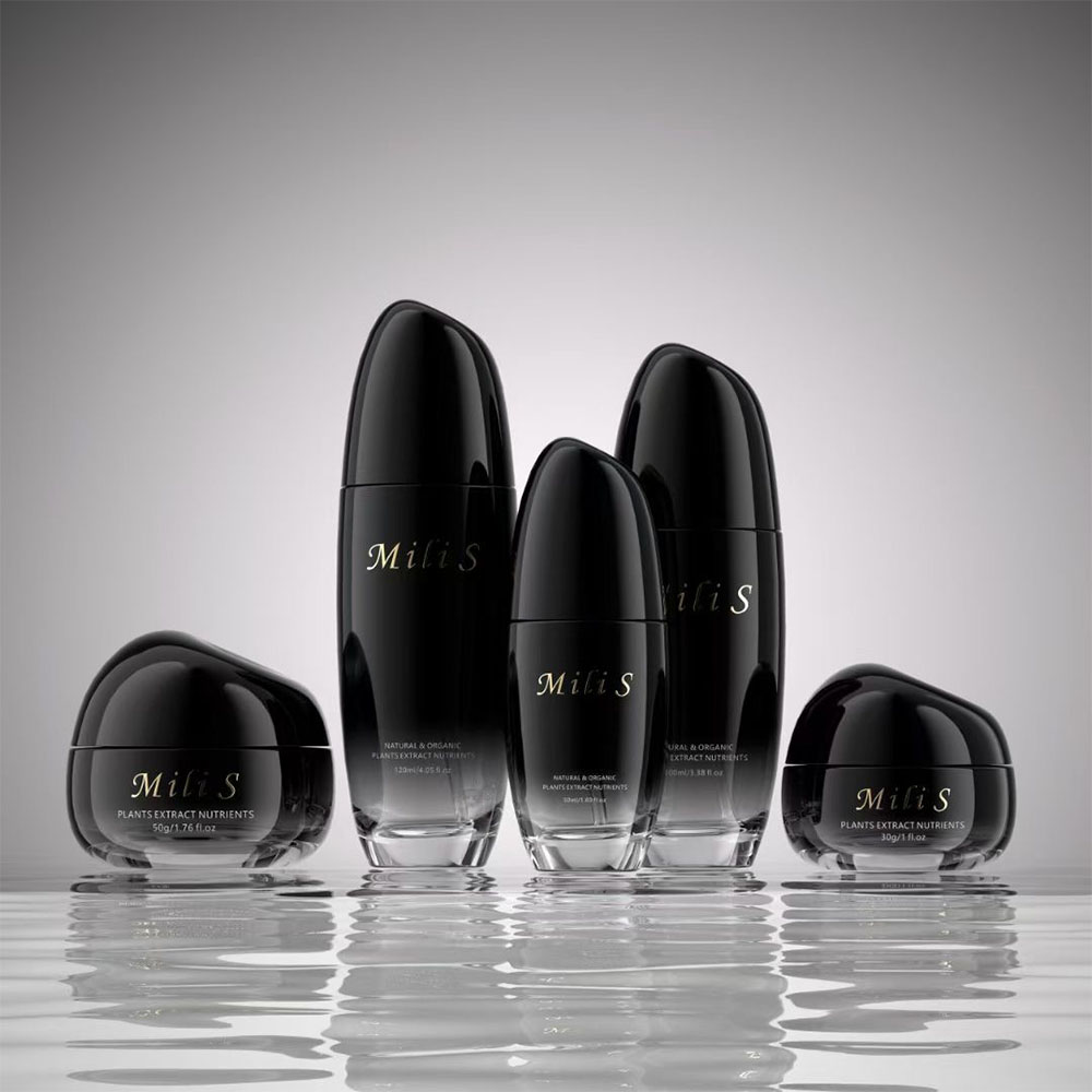 Custom Luxury 30ml Skincare Jar Bottle Set 50ml 100ml 120ml Cosmetics Packaging Box Packing For Skin Care Wholesale