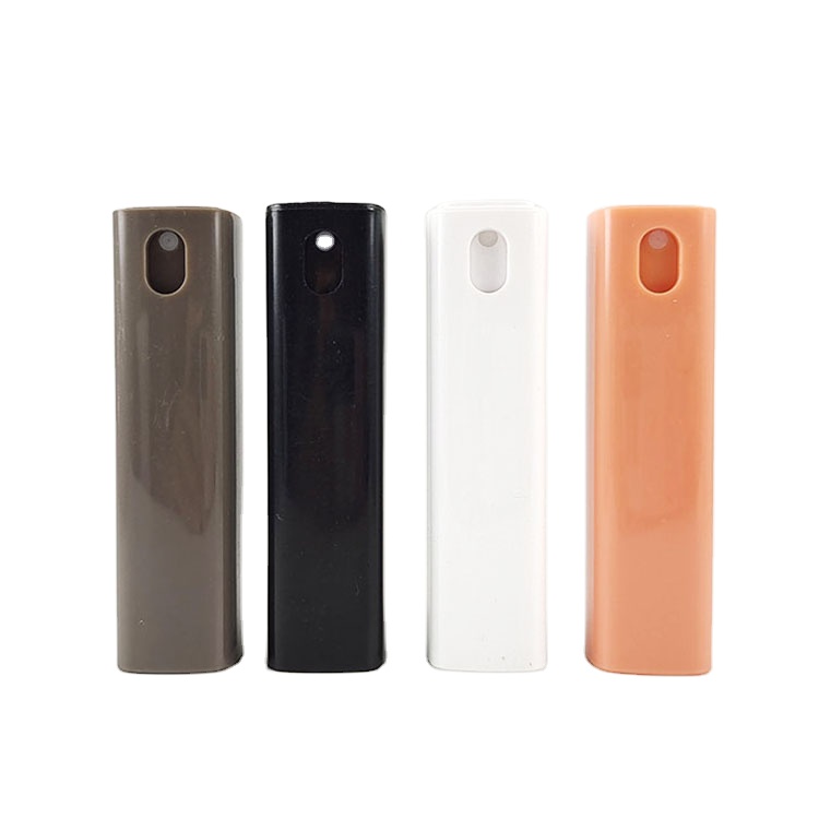 10ml Square Mini Travel Pocket Perfume Atomizer Alcohol Spray Glass Bottle With Plastic Cover Refillable Perfume Bottle