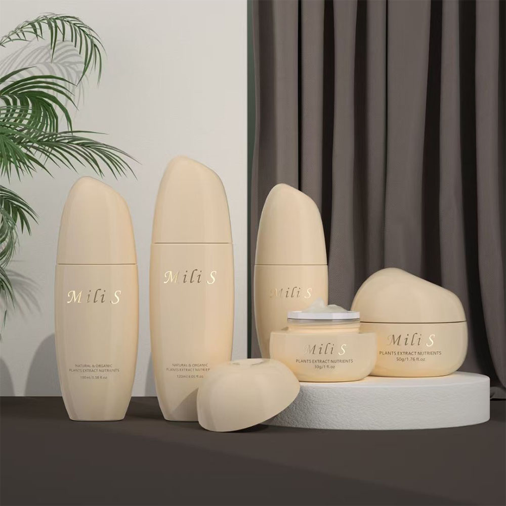 Custom Luxury 30ml Skincare Jar Bottle Set 50ml 100ml 120ml Cosmetics Packaging Box Packing For Skin Care Wholesale