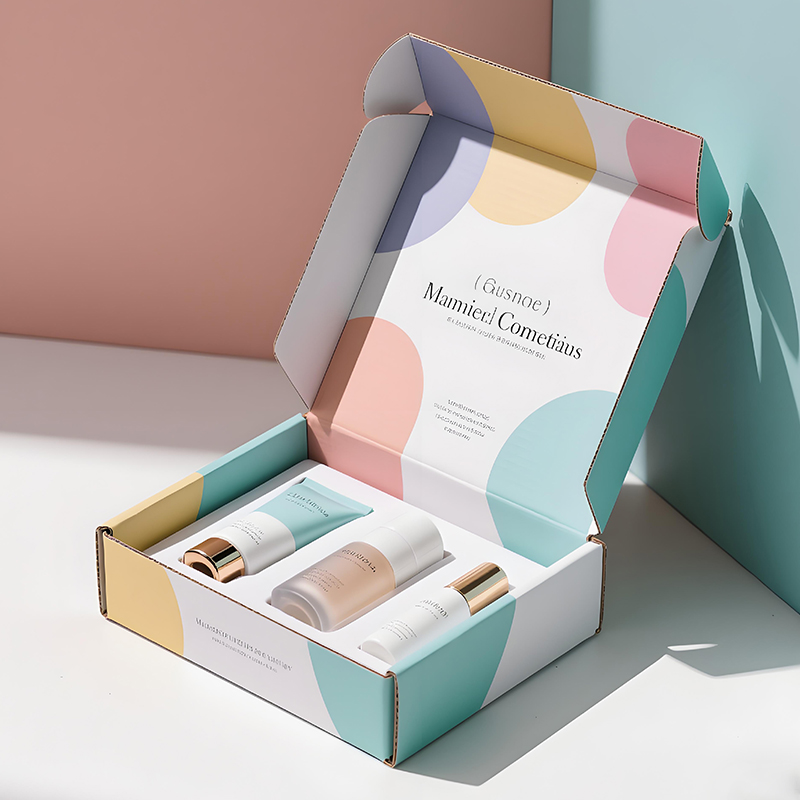 Custom Print Logo Skincare Cosmetic Kraft Paper Hard Cardboard Carton Packaging Boxes Corrugated Mailer Shipping Box