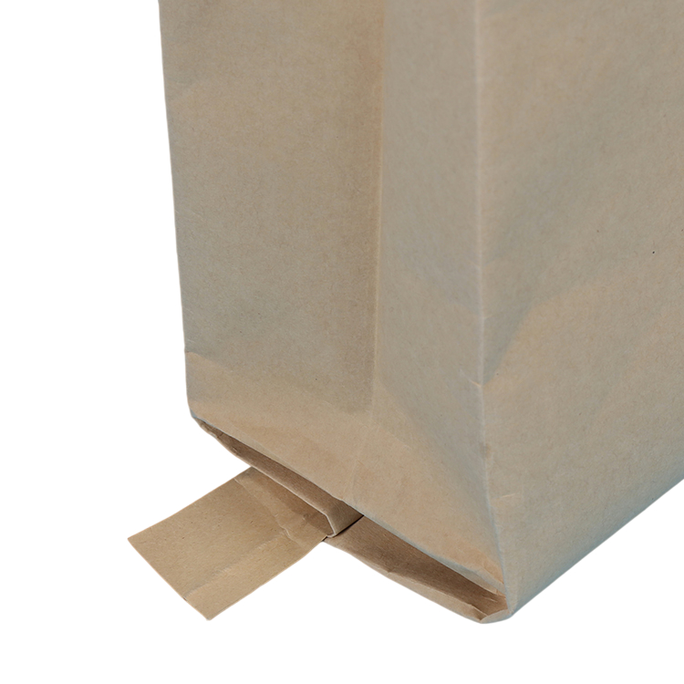 Grease-proof Non-toxic Compostable Packaging Bag Sustainable Plastic PE Kraft Paper Woven Bag