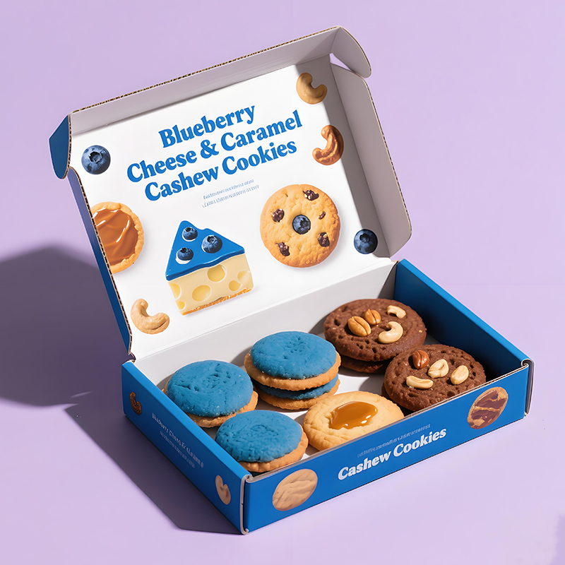 Personalized Custom Printing Design Logo Food Cardboard Shipping Corrugated Paper Mailer Packaging Boxes Cookie Box Package