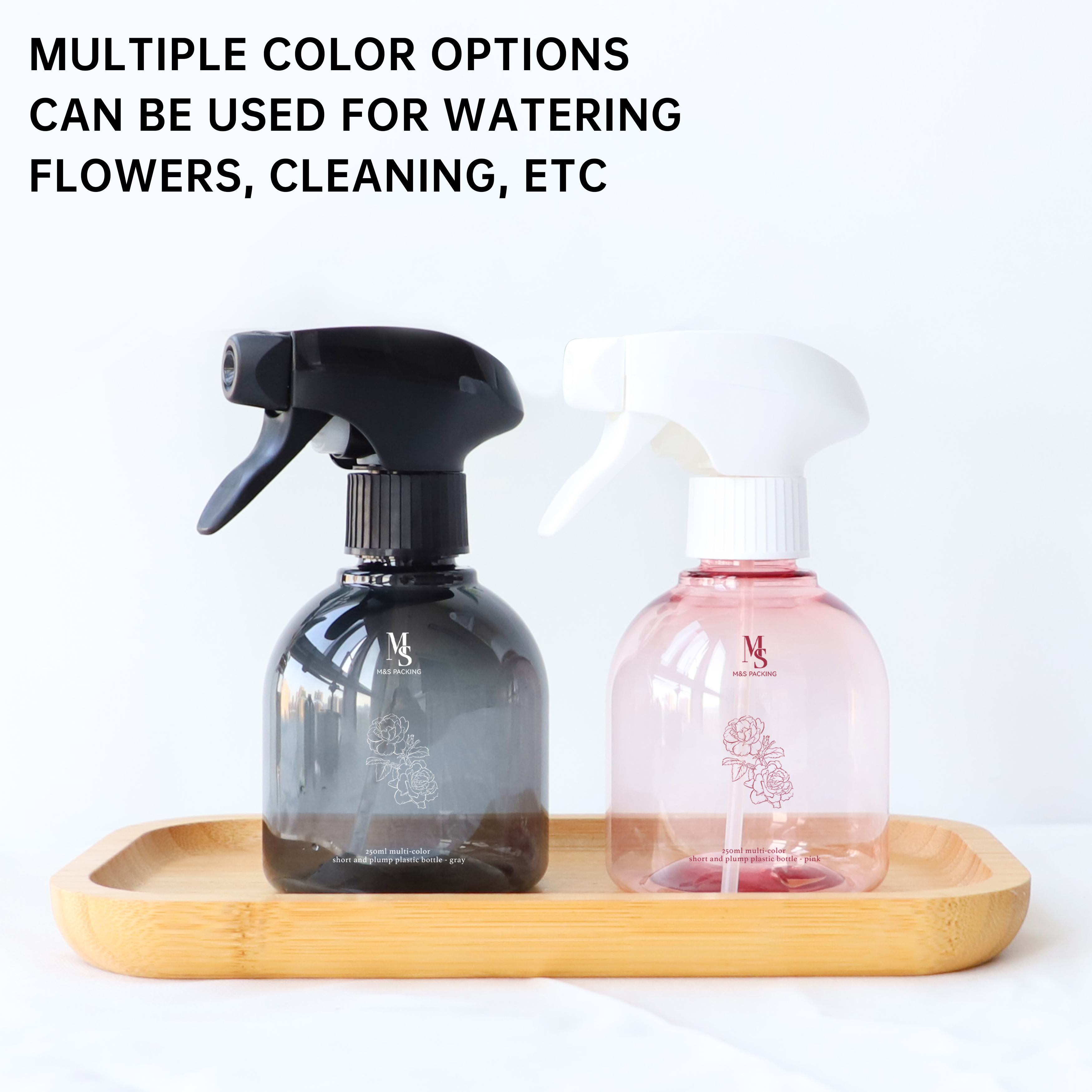 Colorful 250ml Spray Bottle Display 8