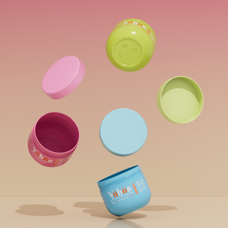 Round Shape 500g Color Cosmetic Skin Care Hair Butter Body Scrub Face Mask Eye Cream Plastic Jar PP Screw Top with Logo
