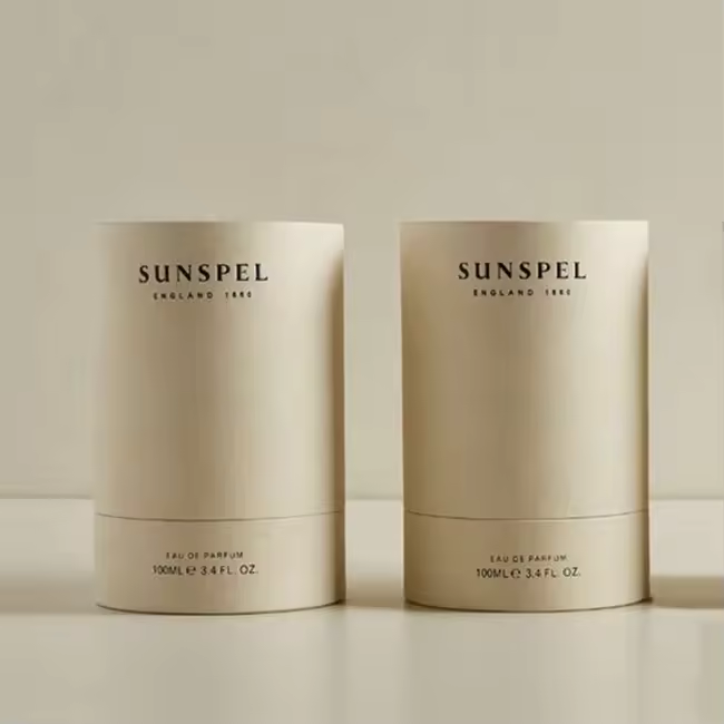 Custom Printed Logo Cylinder Box Cosmetic Aromatherapy Diffuser Essential Oil Skincare Bottle Cardboard Tube Packaging Box