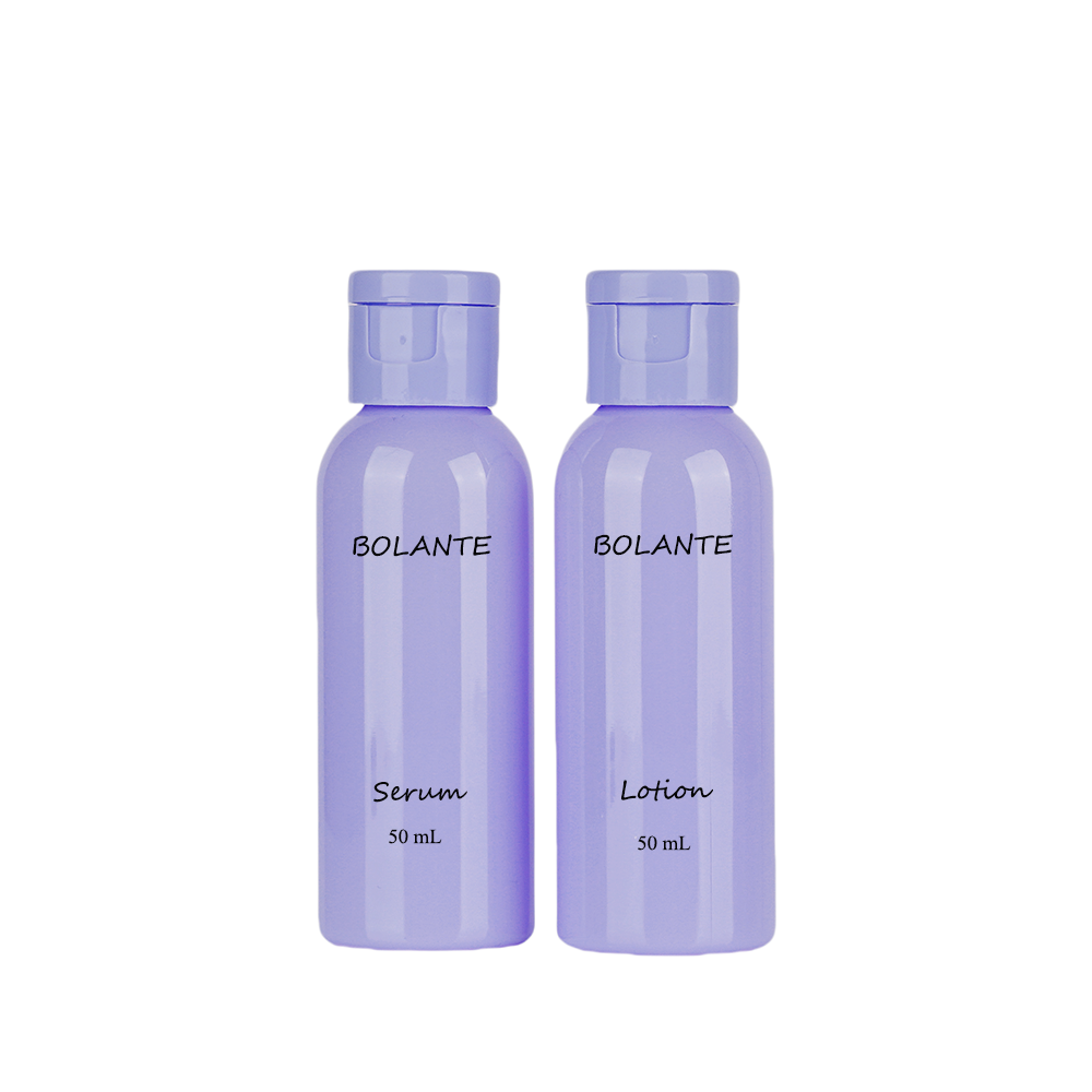 BLT 50ml Flip Top Plastic Bottle 50ml Portable Travel Size Refillable Container for Serum Lotion Skincare Liquid Storage