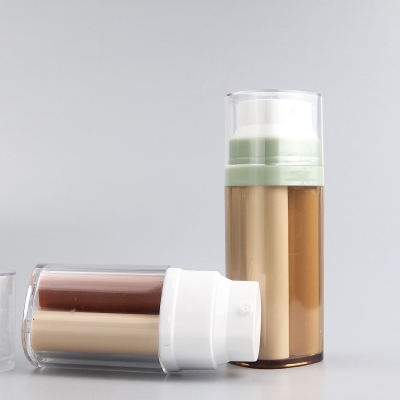 OEM Tri-Chamber Airless Bottle Cosmetic Packaging for Serum Lotion