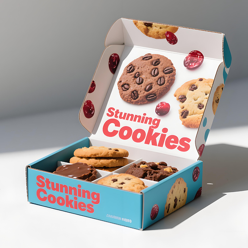 Personalized Custom Printing Design Logo Food Cardboard Shipping Corrugated Paper Mailer Packaging Boxes Cookie Box Package