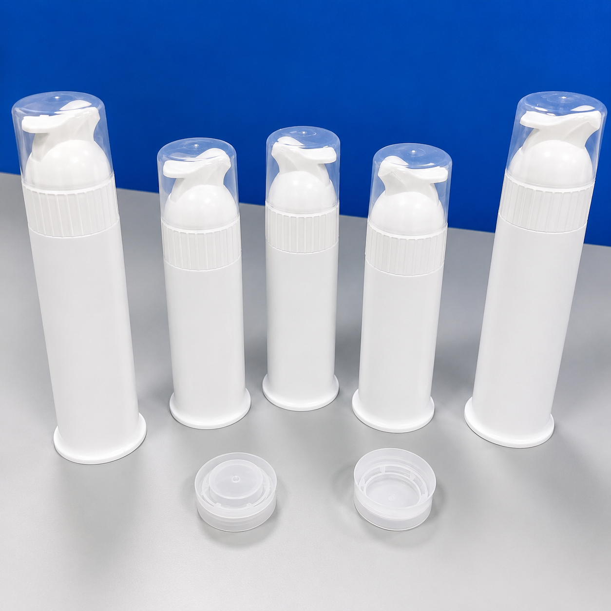 Custom Wholesale 100ml Cosmetic Packaging Skin Care Lotion Airless Toothpaste Tube Airless Pump Plastic Packaging