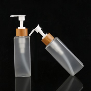 Premium Frosted Glass Plastic Pump Lotion &amp; Shampoo Bottles 120ml PET Organic Cosmetic Packaging Bottle