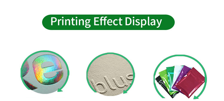 Holographic foil hot stamping, Embossing, Glossy