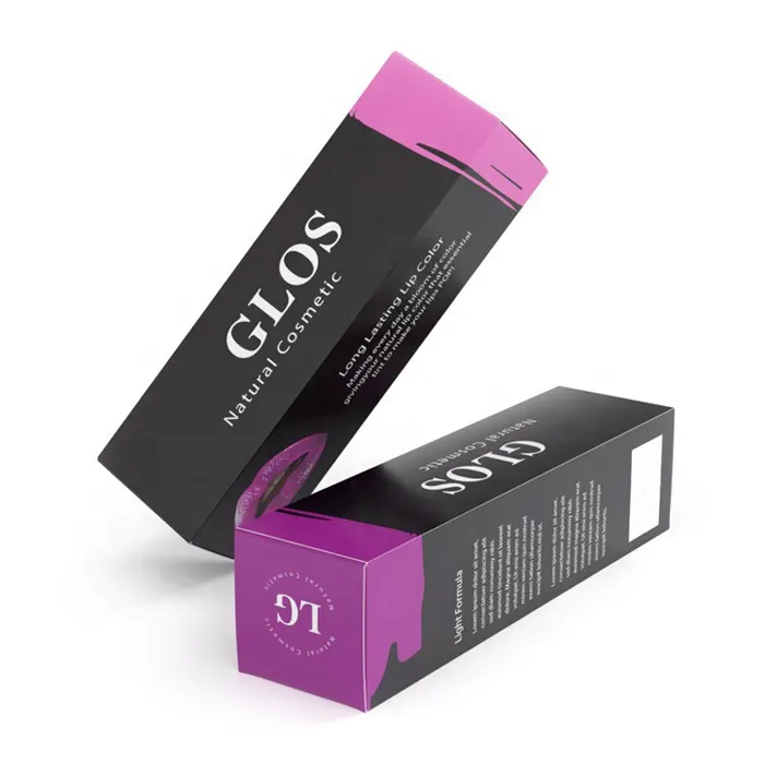 Private Label Empty Lip Gloss Tube Paper Boxes Packaging for Makeup Tool