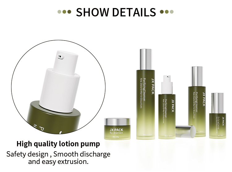 Cosmetic glass container set