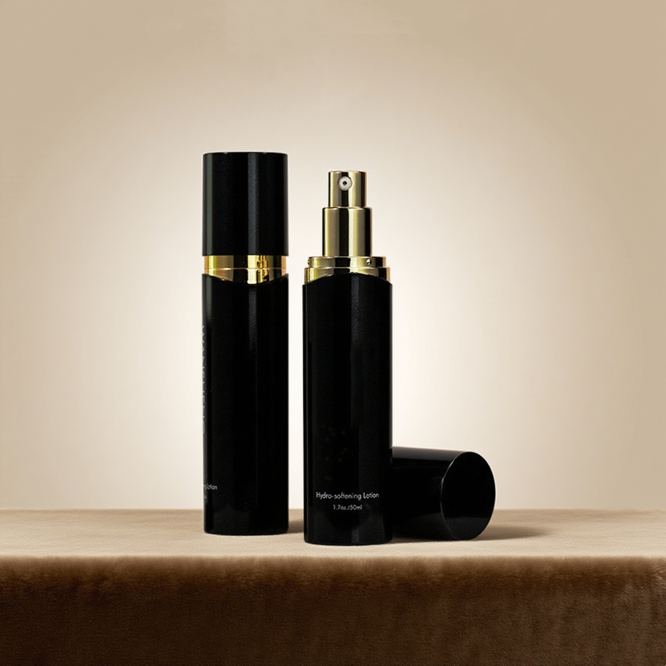 50ml Gold Aluminum Pump Cosmetic Bottle Luxury Plastic Refillable Beauty Emulsion Packaging for Face Masks Skin Care Serum