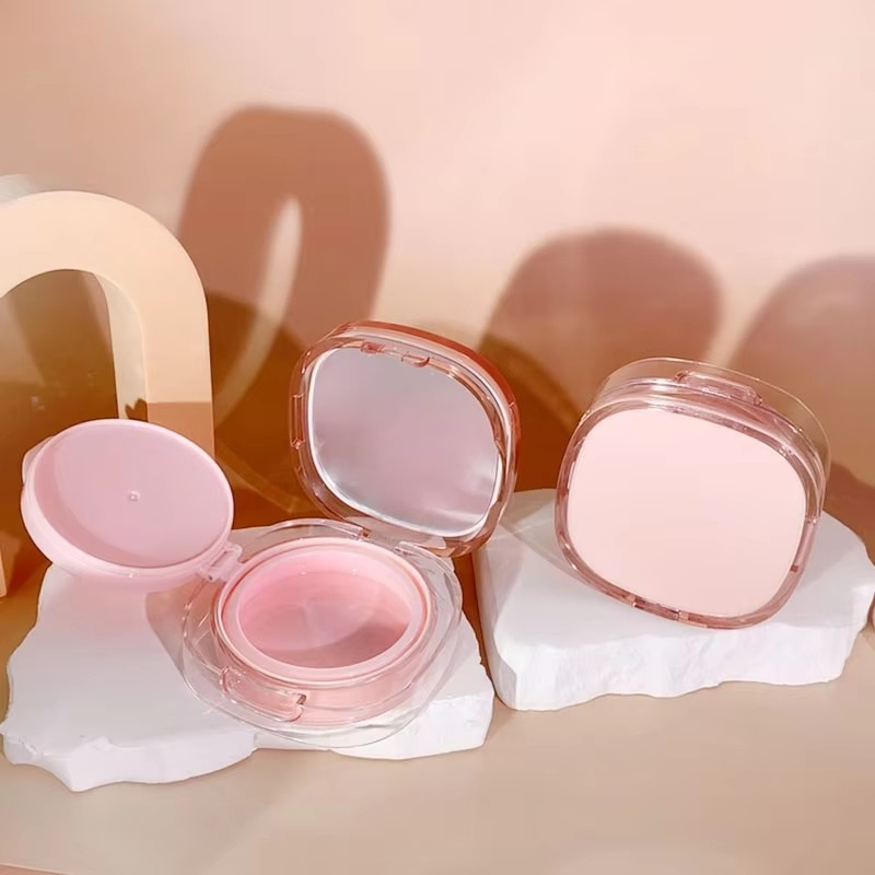 Rectangular Double Layer Transparent Air Cushion Plastic Premium Box Custom Cosmetic Packaging