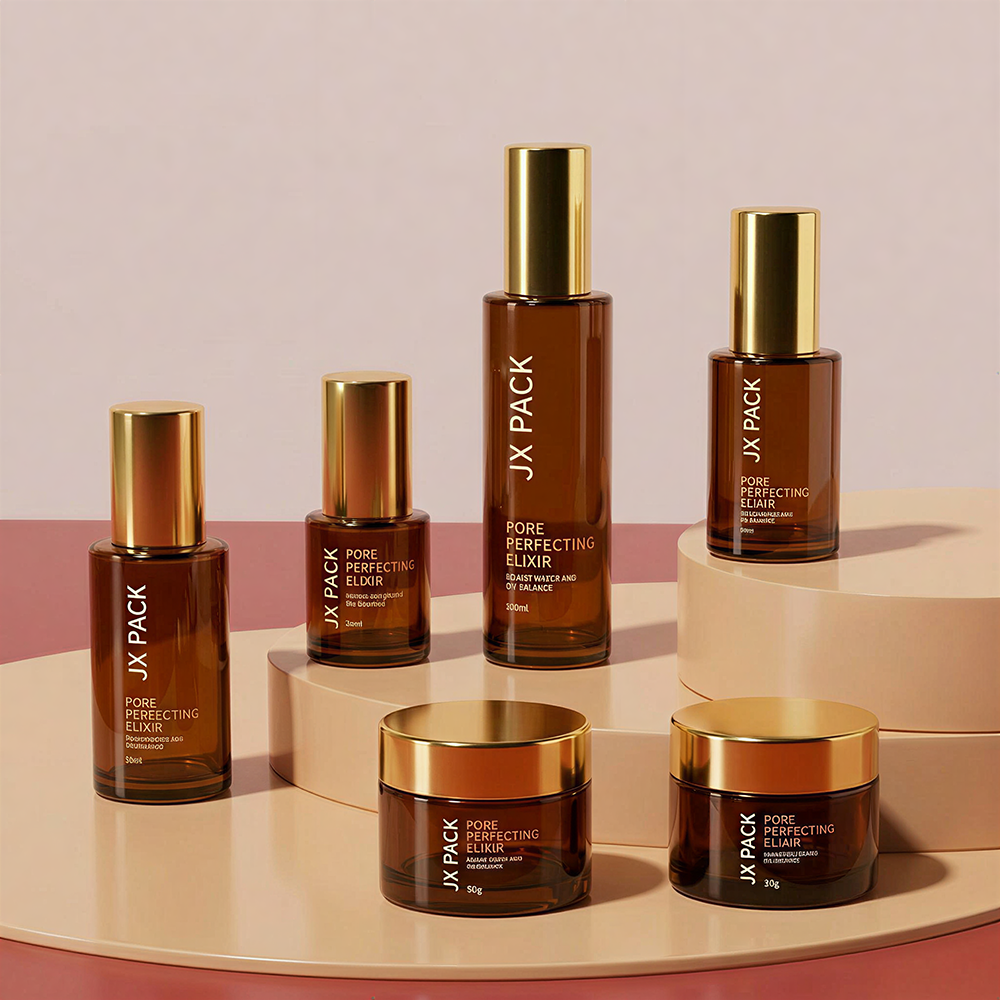 Custom Unique Cosmetic Skincare Bottle Packaging Luxury Face Cream Moisturizer Glass Jar Empty Bottles For Lotion