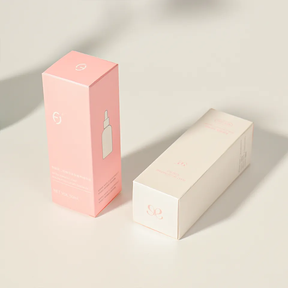 OEM Custom Organic Skincare Packaging Boxes Empty Lip Gloss Boxes Matt Lamination Embossing for Eye Cream UV Coating Printing