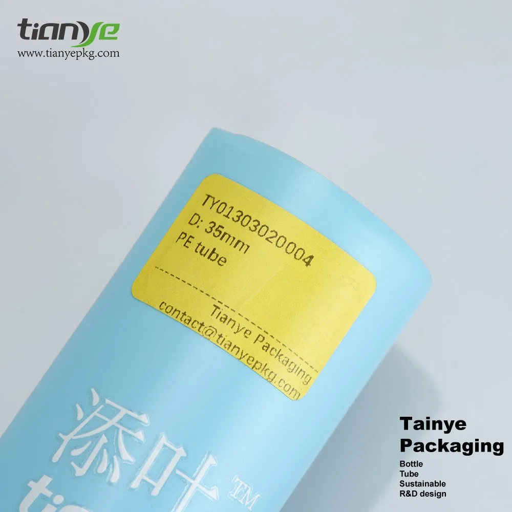 Mono Material 100% PE Cylinder Diameter 35mm Airless Cream Lotion Gel Cosmetic Packaging PE Lotion Pump Tube