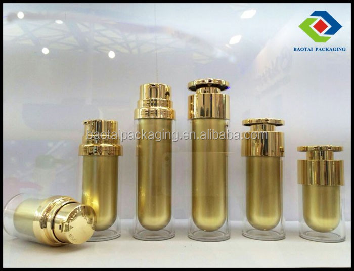 Double Wall Airless Bottle Luxury Cosmetic Packaging with Airless Pump