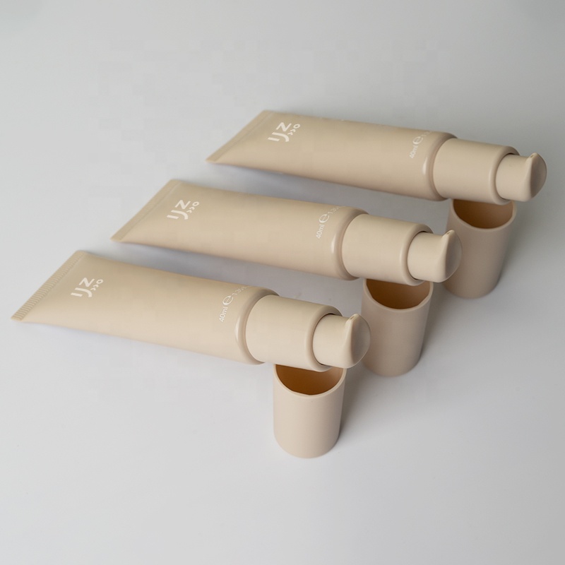 Custom Matte Plastic Packaging for Cosmetic Luxury Cream Pump Tube PE Pump Tube Skincare with Airless Pump Tubes Cosmetic