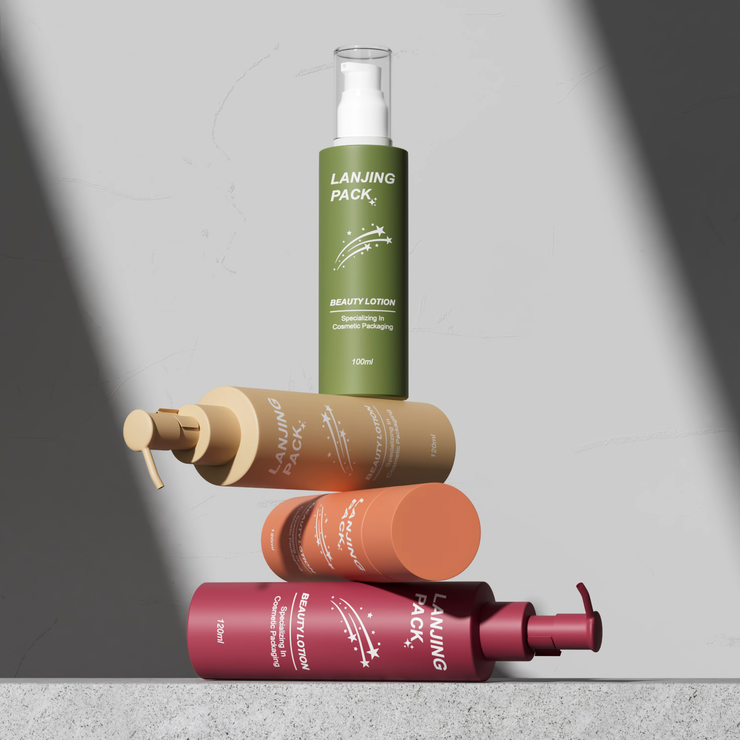 Skincare Packaging Containers Luxury Glass Spray Lotion 1oz 30ml 50ml 60ml 100ml 120ml Frosted Glass Jar and Serum Bottle