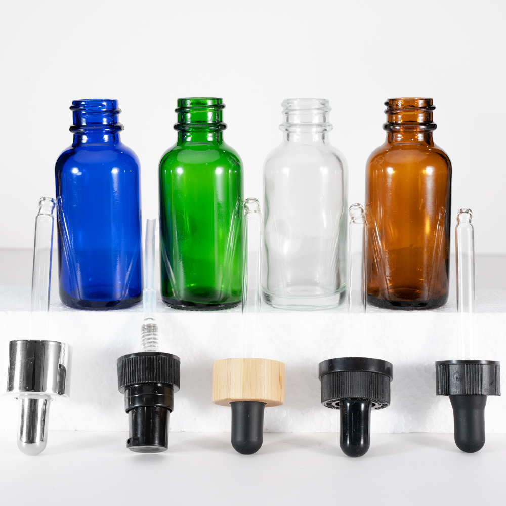 Custom Luxury Skin Care Packaging 15ml 30ml 2oz Liquid Empty Black 30 ml Glass Serum Dropper Bottle with Packaging Box