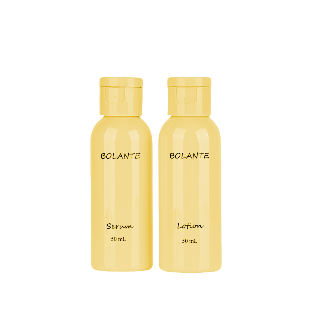 BLT 50ml Flip Top Plastic Bottle 50ml Portable Travel Size Refillable Container for Serum Lotion Skincare Liquid Storage
