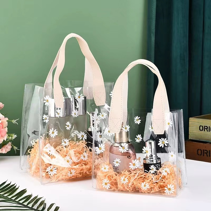 Small Clear Plastic Packaging Pouch Waterproof Packaging Tote Travel Toiletry Bags Zipper Clear PVC Bag Transparent Duffel Bag