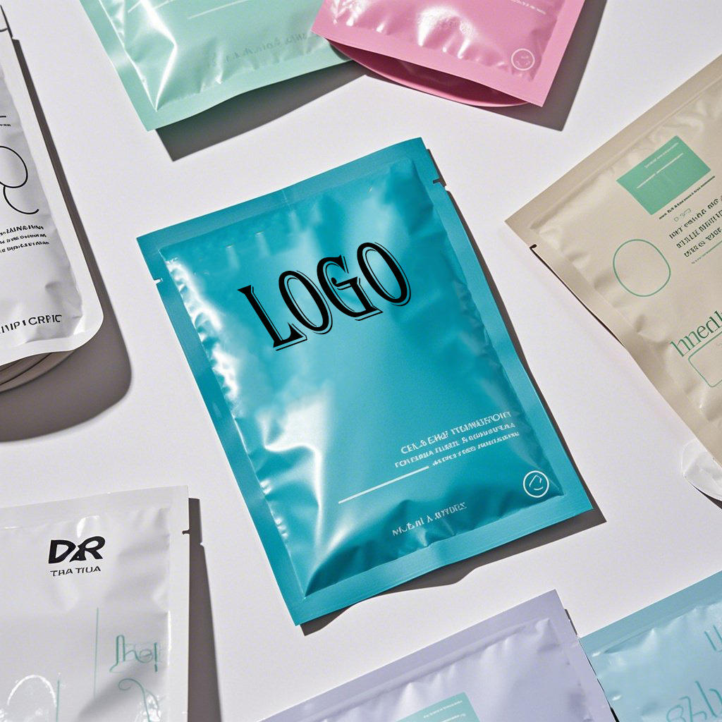 Custom Logo Skin Care Products Small Sachet Cosmetic Matte Face Cream Sample Sachet Bag Biodegradable Cosmetic Packaging Pouch