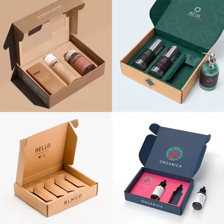 Custom Printed Luxury Skincare Perfume Cosmetic Mailer Creative Display Premium Glossy Finish Packaging Boxes