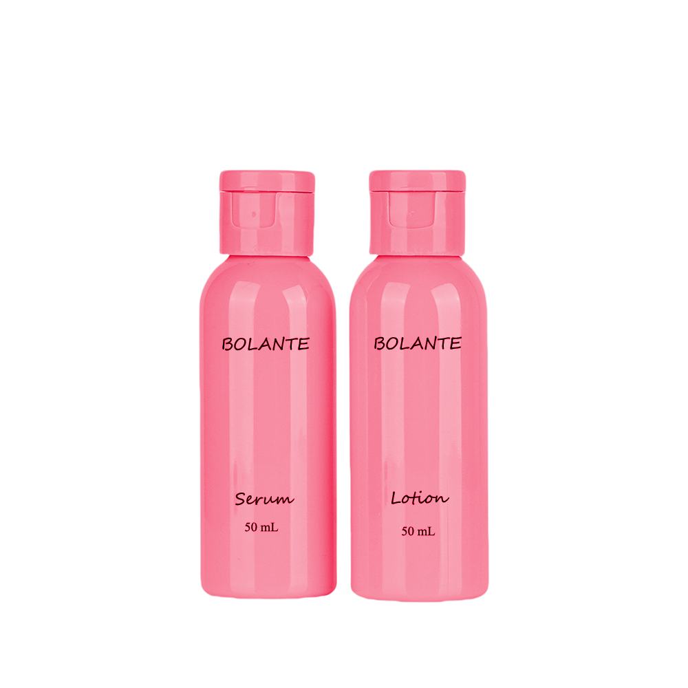 BLT 50ml Flip Top Plastic Bottle 50ml Portable Travel Size Refillable Container for Serum Lotion Skincare Liquid Storage