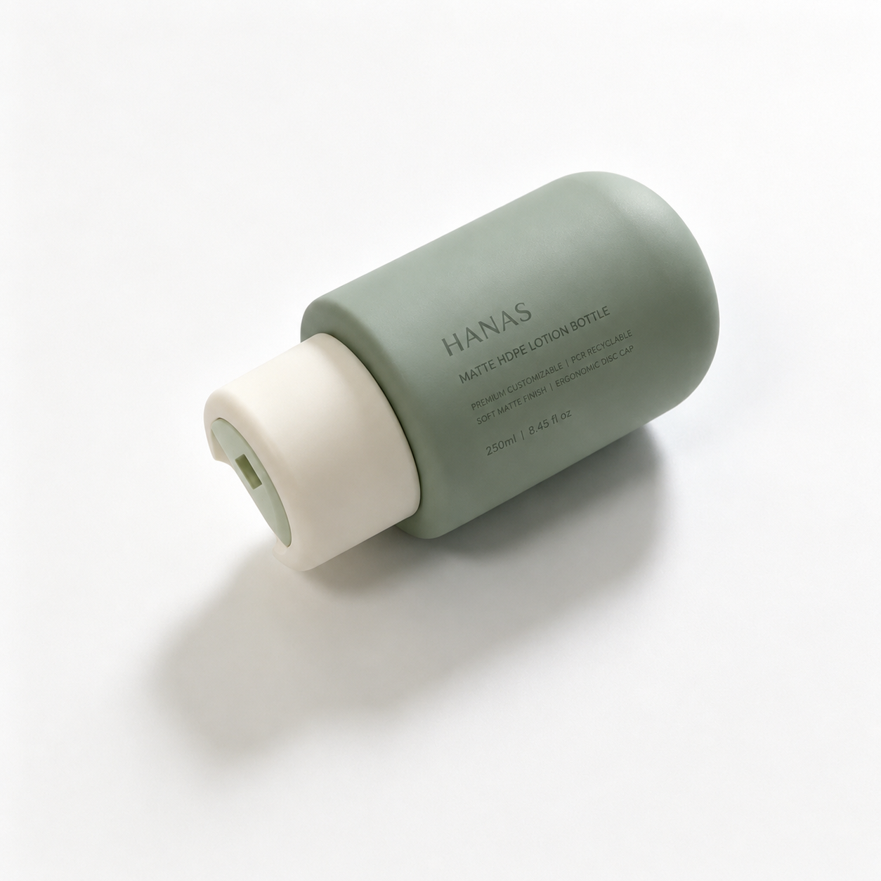 250ml HDPE Lotion Bottle with Disc Top Cap Custom Color Recyclable Squeeze Shampoo Conditioner Bottle Skincare Packaging