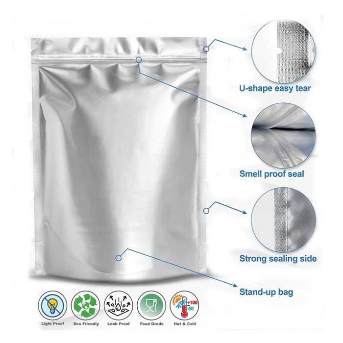 Eco-Friendly Stand-Up Pouch Food-Grade Packaging Shock Resistance Smell-Proof Light-Proof Customizable ISO9001 Certified Sugar