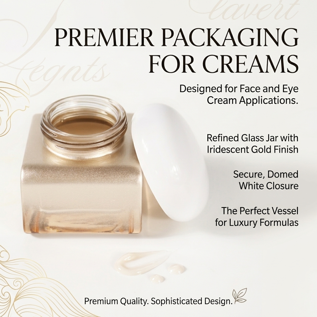Luxury Champagne Gold Makeup Remover Lotion Bottle Skincare Package With 2oz Glass Cream Jar 320 Ml Glass Toner Water Bottle