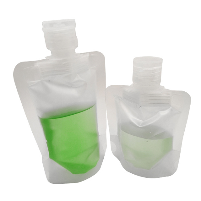 30ml 50ml 100ml Travel Size Disposable Empty Stand Pouch Leakproof Cosmetic Containers Lotion Shampoo Shower Gel Spout Top
