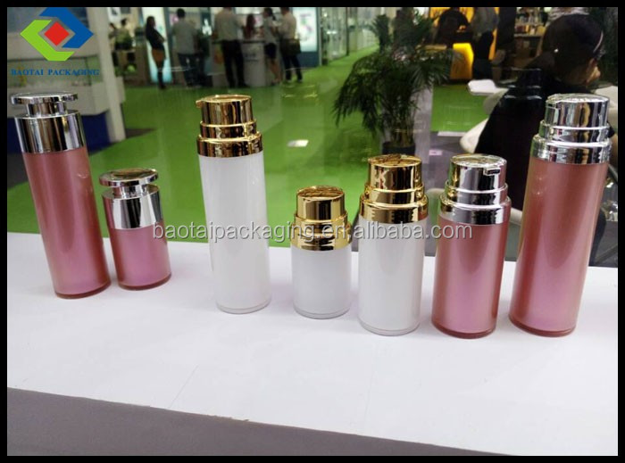 Double Wall Airless Bottle Luxury Cosmetic Packaging with Airless Pump