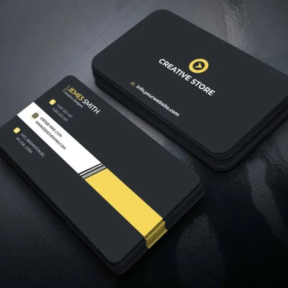 Best Selling High Quality CMYK Custom Logo Business Cards Embossing Gold Finish Creative Design Thank You Paper Offset Cardboard
