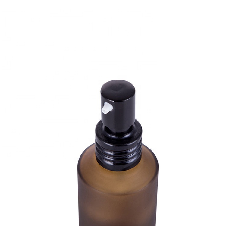 Matte Frosted Cosmetic Packaging Set Slant Shoulder Glass Bottle Cream Serum Skincare Lotion Bottle Jars