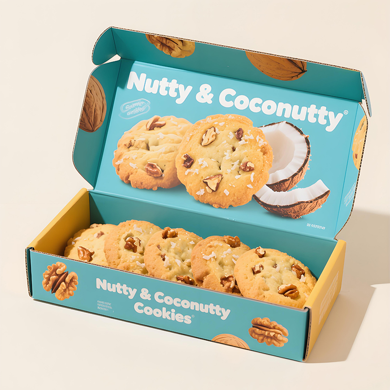 Personalized Custom Printing Design Logo Food Cardboard Shipping Corrugated Paper Mailer Packaging Boxes Cookie Box Package
