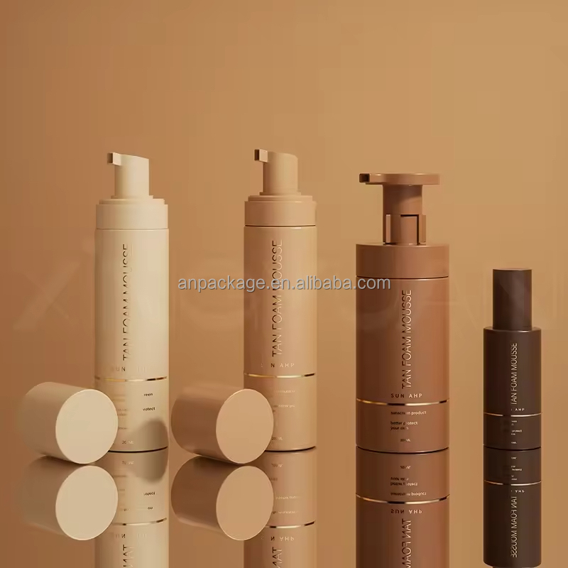 Skin Care Lash Shampoo &amp; Sunscreen Tanning Foaming Hand Soap Pump Bottle Refillable Cosmetic Packaging for Lotion Use