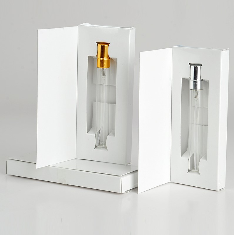 3ml 5ml 10ml Refillable Glass Spray Perfume Small Sample test Bottle with Paper Box Package