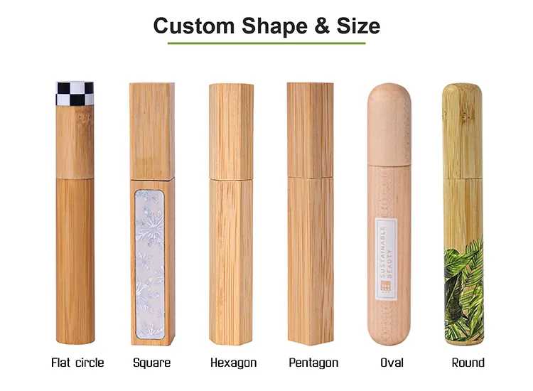Square Series Bamboo Original Private Label Empty Cosmetic Packaging Mascara Packaging