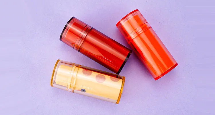 Round Foundation Stick Tube Private Label Blush Stick Container Solid Balm Stick Cosmetic Packaging