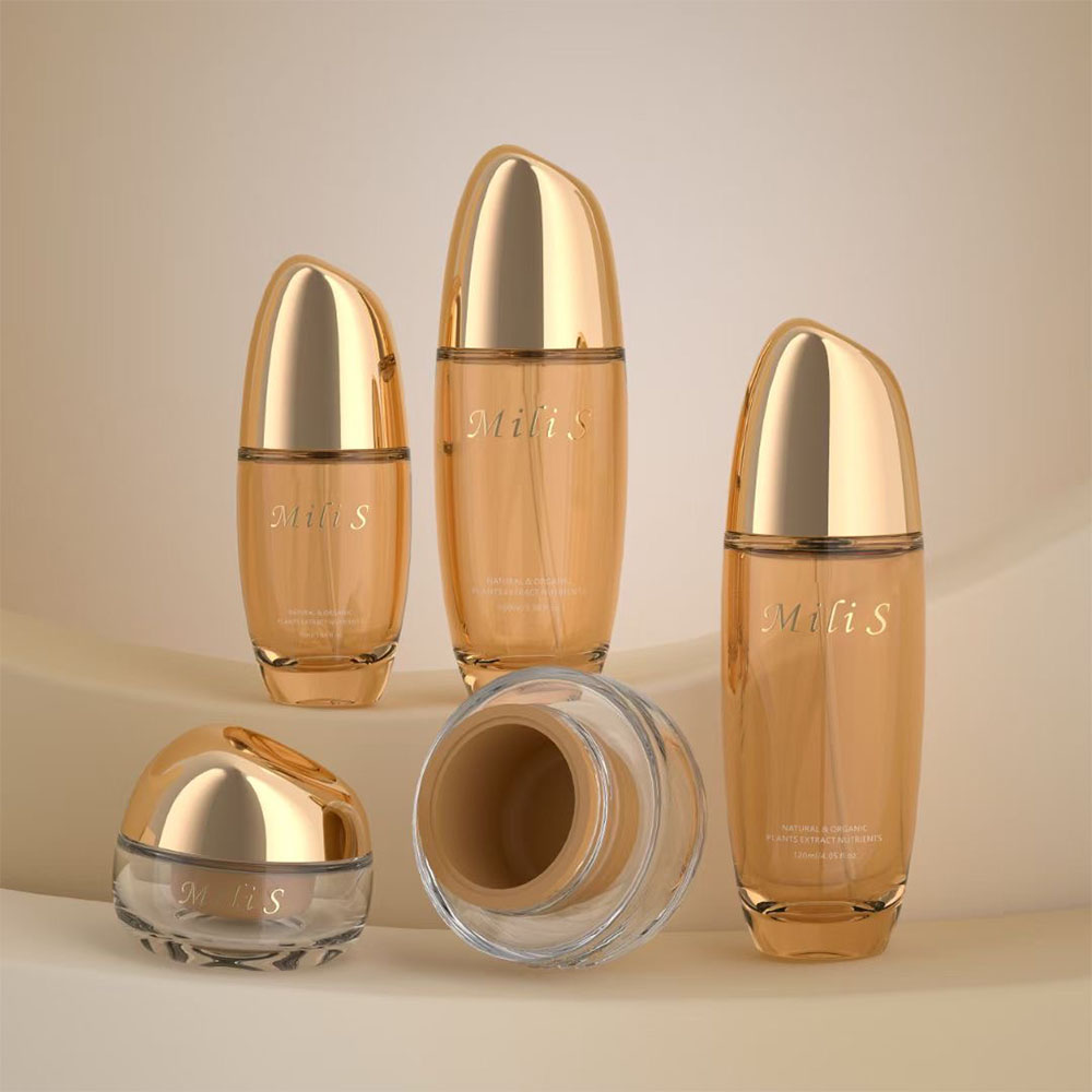 Custom Luxury 30ml Skincare Jar Bottle Set 50ml 100ml 120ml Cosmetics Packaging Box Packing For Skin Care Wholesale
