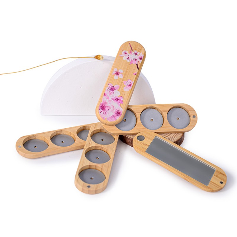Customized Private Label Logo Makeup Vegan Empty Wood Bamboo Eyeshadow Palette Packaging